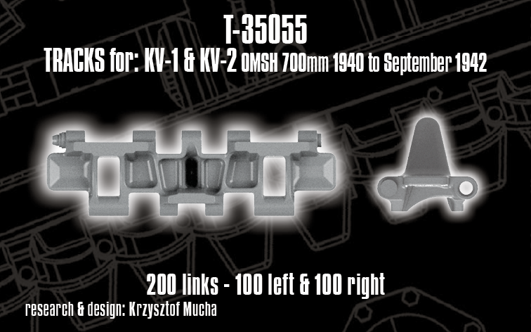 1/35 QuickTracks T-35055 Tracks for KV-1 & KV-2 OMSH 700mm - 1940 to September 1942