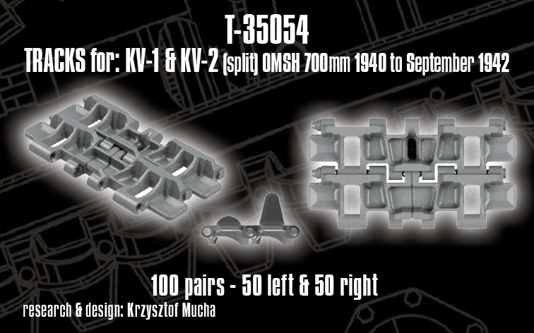 1/35 QuickTracks T-35054 Tracks for KV-1 & KV-2 (split) OMSH 700mm - 1940 to September 1942