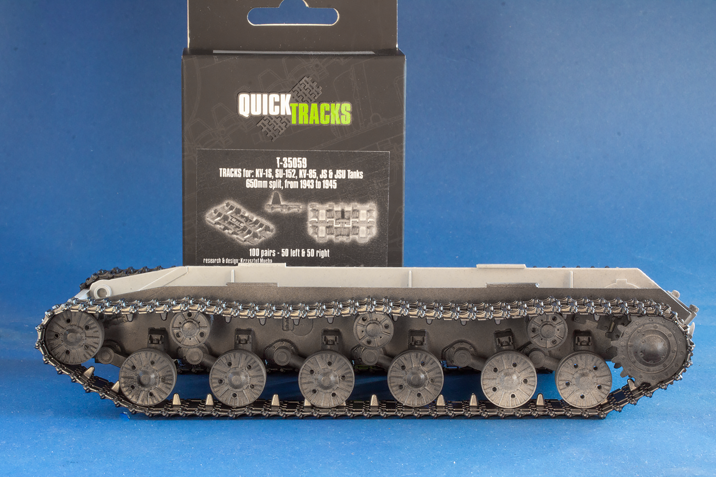 1/35 QuickTracks T-35059 Tracks for KV-1S; SU-152; KV-85; JS & JSU Tanks - 650mm; split; 1943-1945 prod.