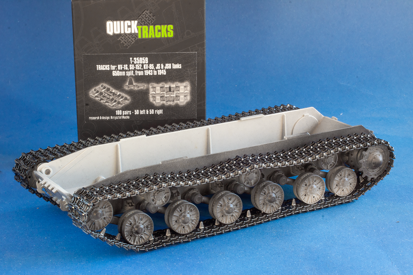 1/35 QuickTracks T-35059 Tracks for KV-1S; SU-152; KV-85; JS & JSU Tanks - 650mm; split; 1943-1945 prod.