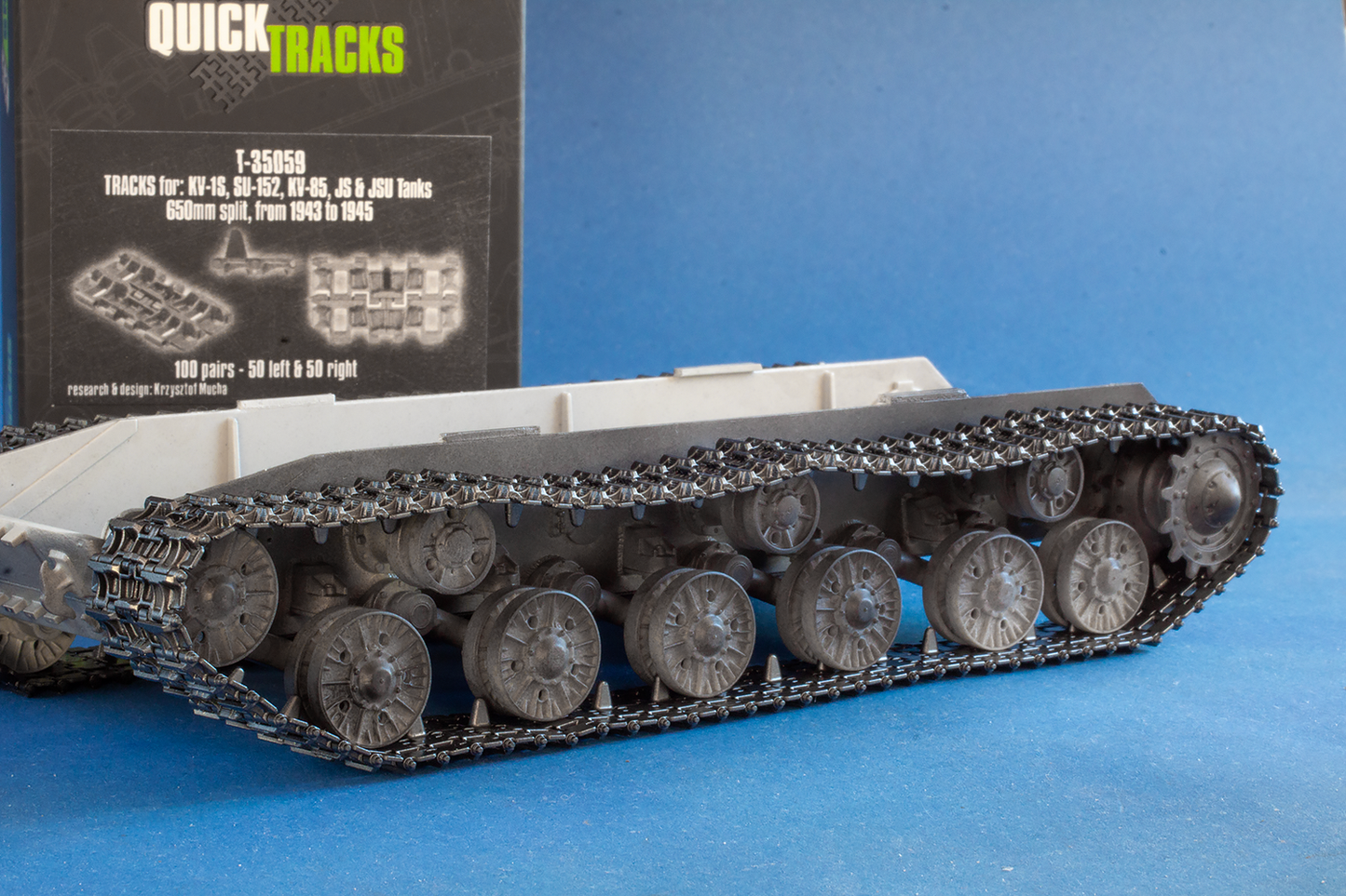 1/35 QuickTracks T-35059 Tracks for KV-1S; SU-152; KV-85; JS & JSU Tanks - 650mm; split; 1943-1945 prod.