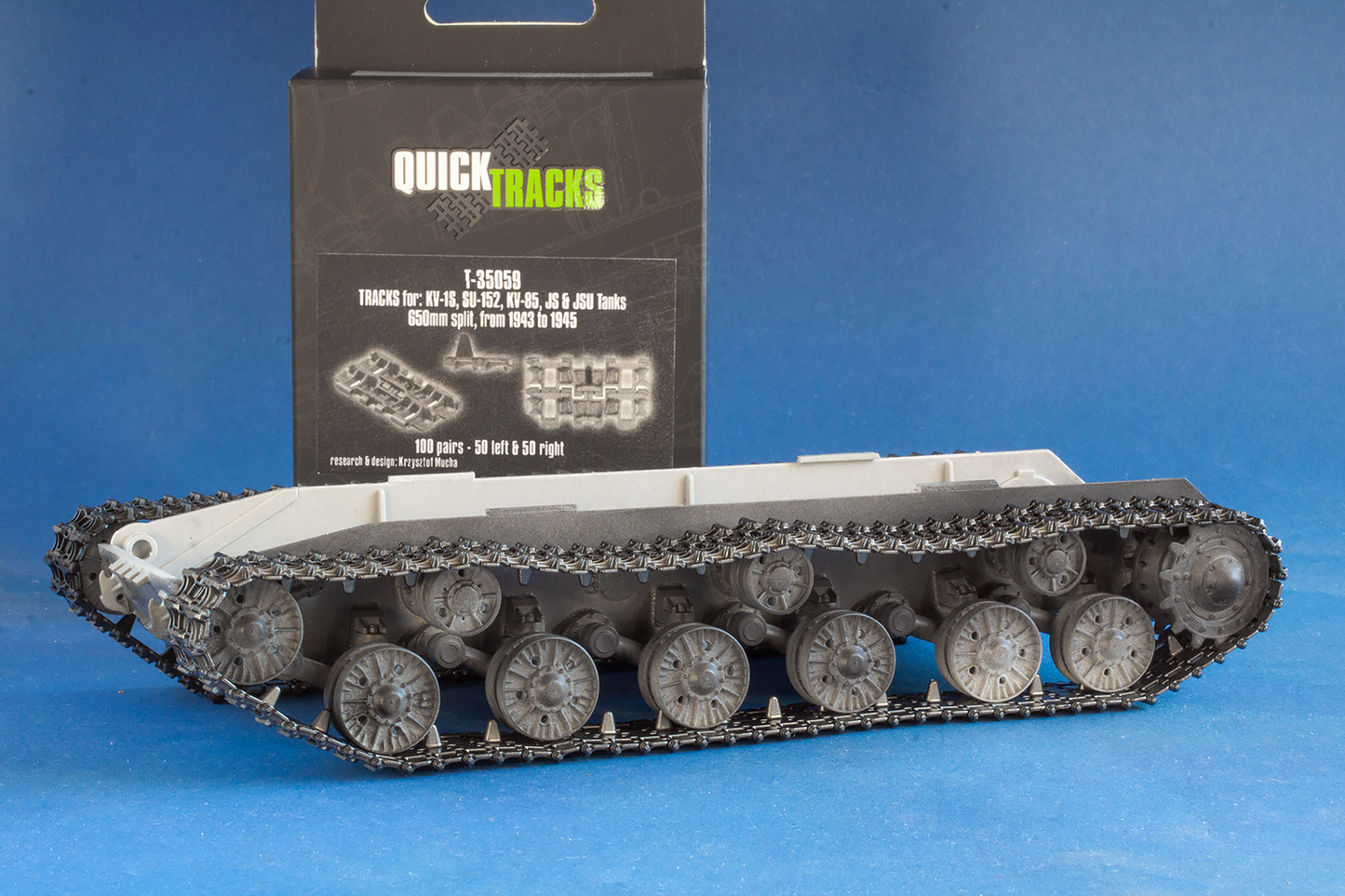 1/35 QuickTracks T-35059 Tracks for KV-1S; SU-152; KV-85; JS & JSU Tanks - 650mm; split; 1943-1945 prod.