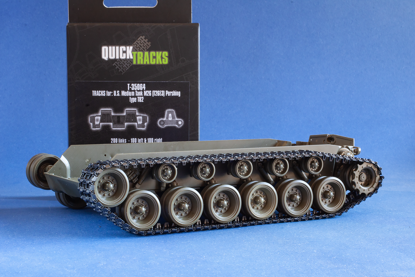 1/35 QuickTracks T-35064 Tracks for US Medium Tank M26 (T26E3) Pershing; Type T82