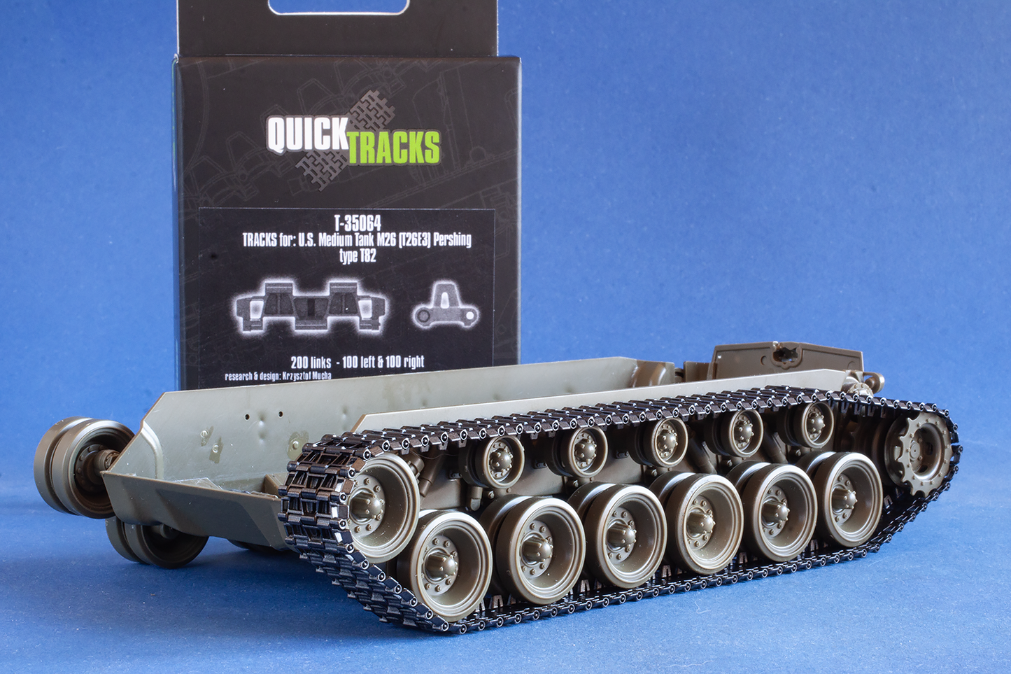 1/35 QuickTracks T-35064 Tracks for US Medium Tank M26 (T26E3) Pershing; Type T82