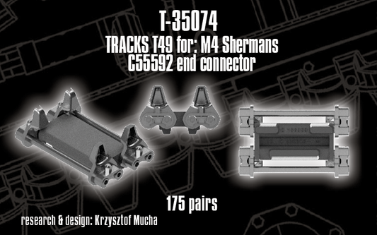 1/35 QuickTracks T-35074 T49 type Tracks for M4 Sherman