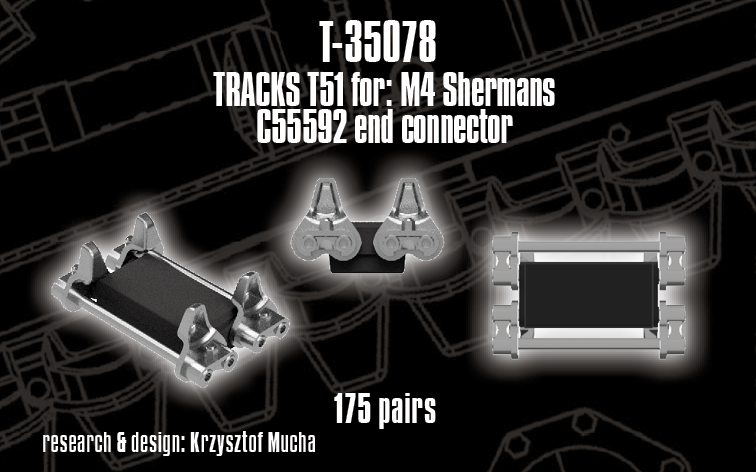 1/35 QuickTracks T-35078 T51 type Tracks for M4 Sherman