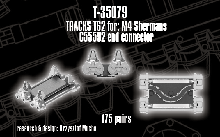 1/35 QuickTracks T-35079 T62 type Tracks for M4 Sherman