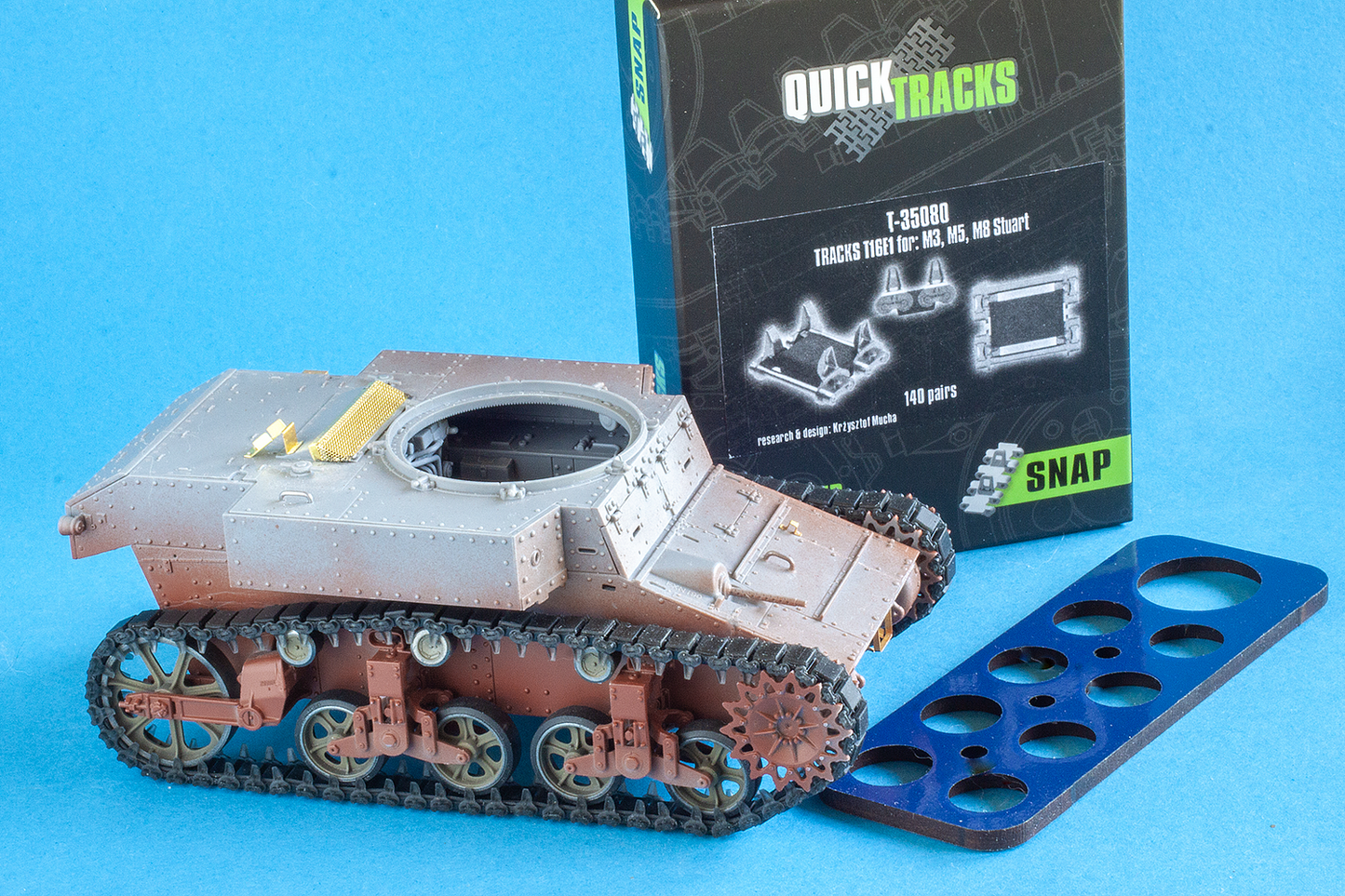 1/35 QuickTracks T-35080 T16E1 type Tracks for M3, M5, M8 Stuart