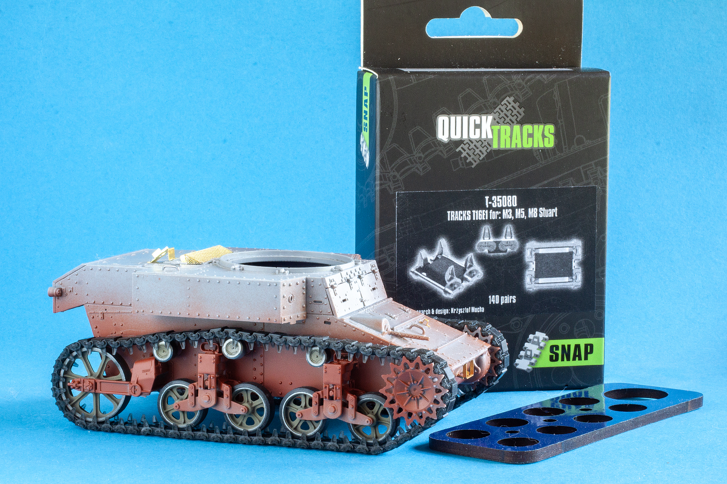 1/35 QuickTracks T-35080 T16E1 type Tracks for M3, M5, M8 Stuart