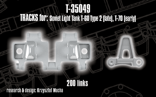 1/35 QuickTracks T-35049 Tracks for Soviet Light Tank T-60 Type 2 (late); T-70 (early)