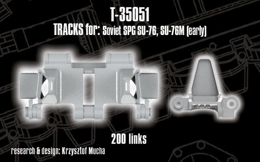 1/35 QuickTracks T-35051 Tracks for Soviet SPG SU-76; SU-76M (early)