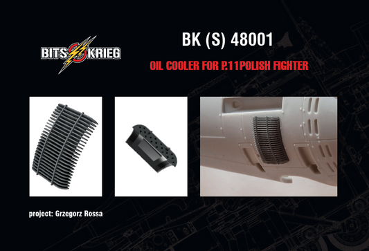 1/48 BitsKrieg BK48001S Oil Cooler for PZL P.11c Polish Fighter (Arma Hobby)