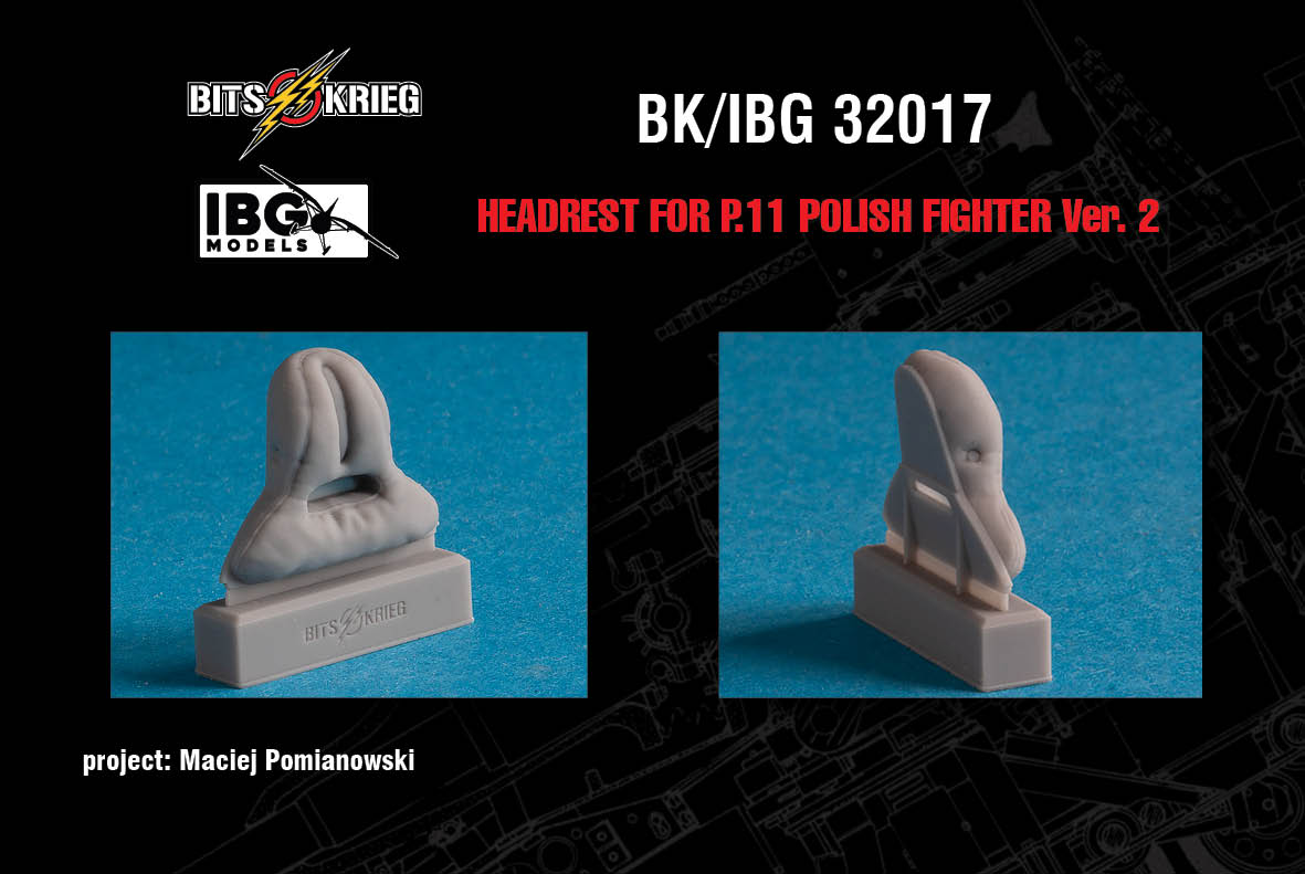 1/32 BitsKrieg BK/IBG32017 Pilot's Headrest (variant 2) for PZL P.11 Polish Fighter