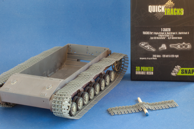 1/35 QuickTracks T-35028 Tracks for Pz.Kpfw. III Ausf. N; StuG III Ausf. G; StuH III Ausf. G; Pz.Kpfw. IV Ausf. G-J - "type 6B Winterkette"