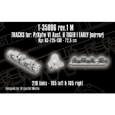 1/35 QuickTracks T-35006 Early Tracks for Tiger I (mirror)