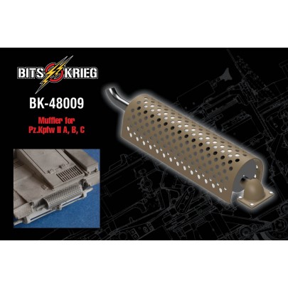 1/48 BitsKrieg BK-48009 Muffler for Pz.Kpfw. II A, B, C