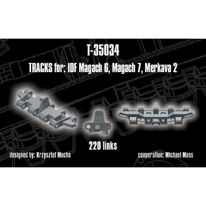 1/35 QuickTracks T-35034 Tracks for IDF Magach 6, Magach 7, Merkava 2