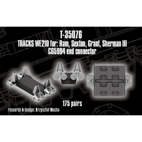 1/35 QuickTracks T-35076 TWE210 tracks for Ram; Sexton; Grant; Sherman III - C65994 end connector
