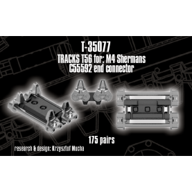 1/35 QuickTracks T-35077 T56 tracks for M4 Sherman; C55592 end connector