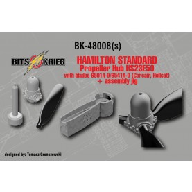 1/48 BitsKrieg BK48008S Hamilton Standard Propeller Hub HS23E50 with blades 6501A-0/6541A-0 (Corsair, Hellcat) & assembly jig