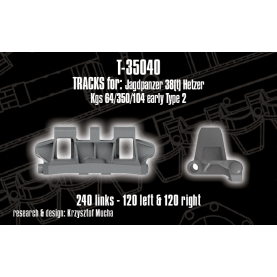 1/35 QuickTracks T-35040 Tracks for Jagdpanzer 38(t) Hetzer ; Kgs 64/350/104 early - type 2