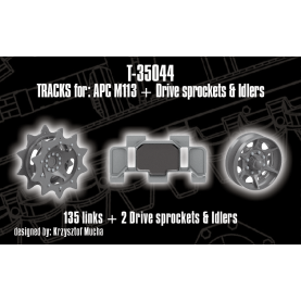 1/35 QuickTracks T-35044 Tracks for APC M113 + Drive sprockets & Idler wheels