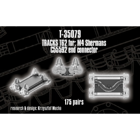 1/35 QuickTracks T-35079 T62 tracks for M4 Sherman; C55592 end connector